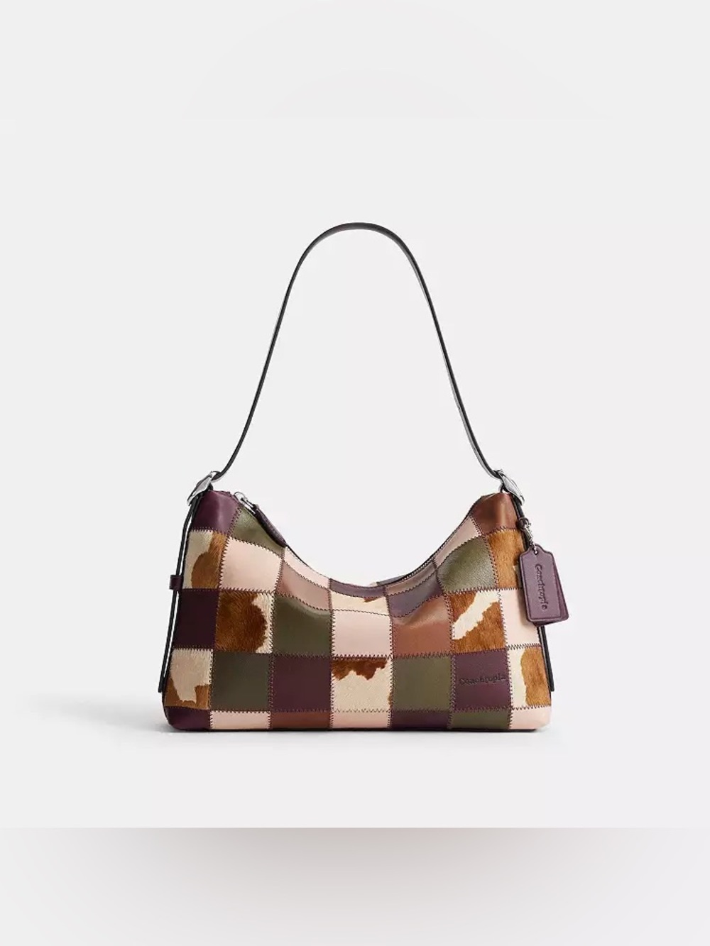 New! SOLDOUT COACH Coachtopia Alter/Ego Slouchy Shoulder Bag Merlot Olive Cow
